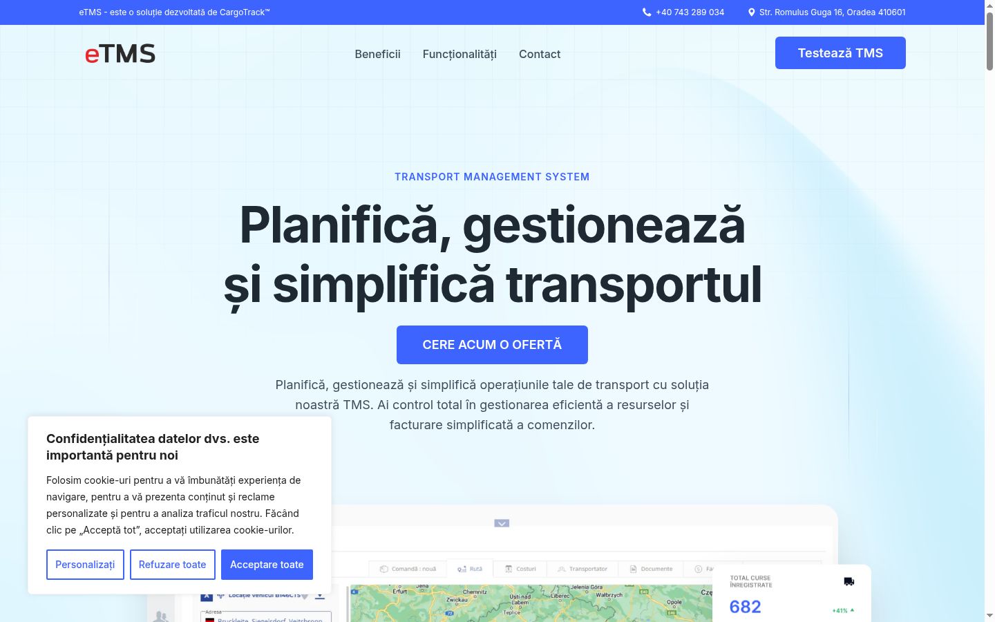Sutikimo reklamjuostės, rodytos prieš bet kokią sąveiką, ekrano kopija