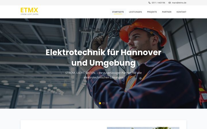 Screenshot of etmx.de