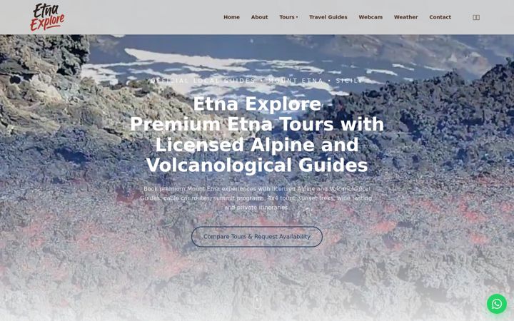 Screenshot of etnaexplore.com
