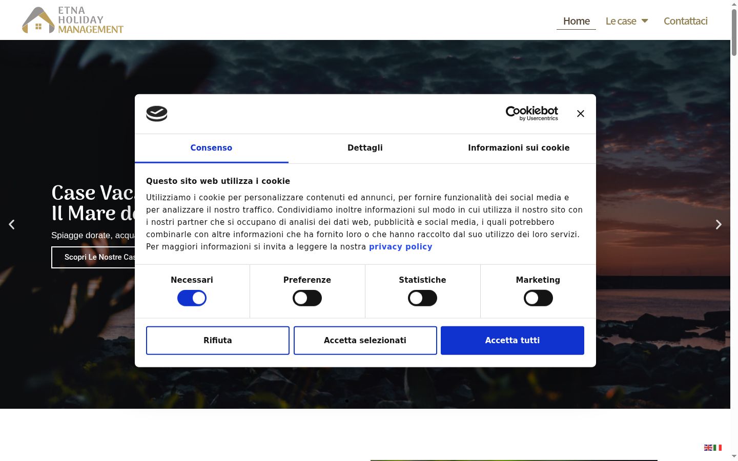 Zrzut ekranu banera zgody wyświetlanego przed jakąkolwiek interakcją