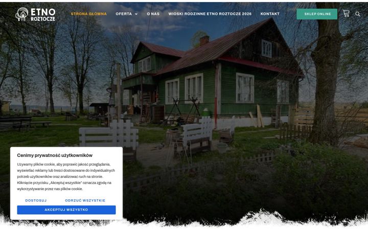 Snímek obrazovky etnoroztocze.pl