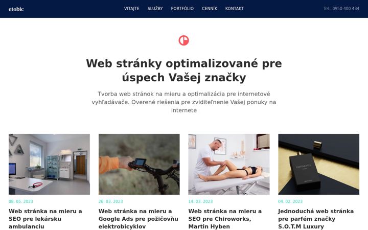 Screenshot of etobic.com