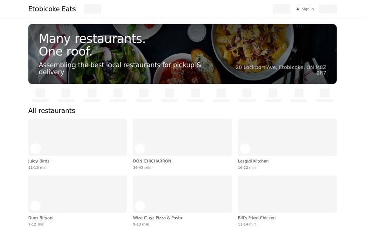 Screenshot of etobicokeeats.com