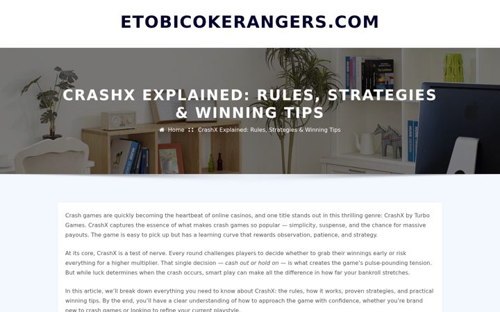 Screenshot of etobicokerangers.com