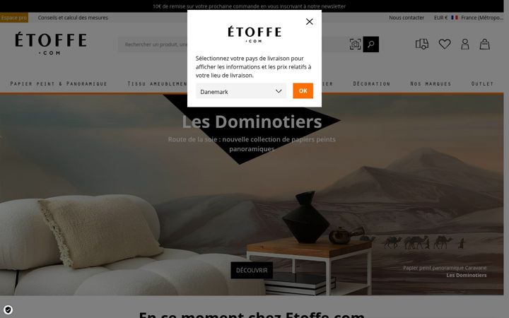 Screenshot of etoffe.com