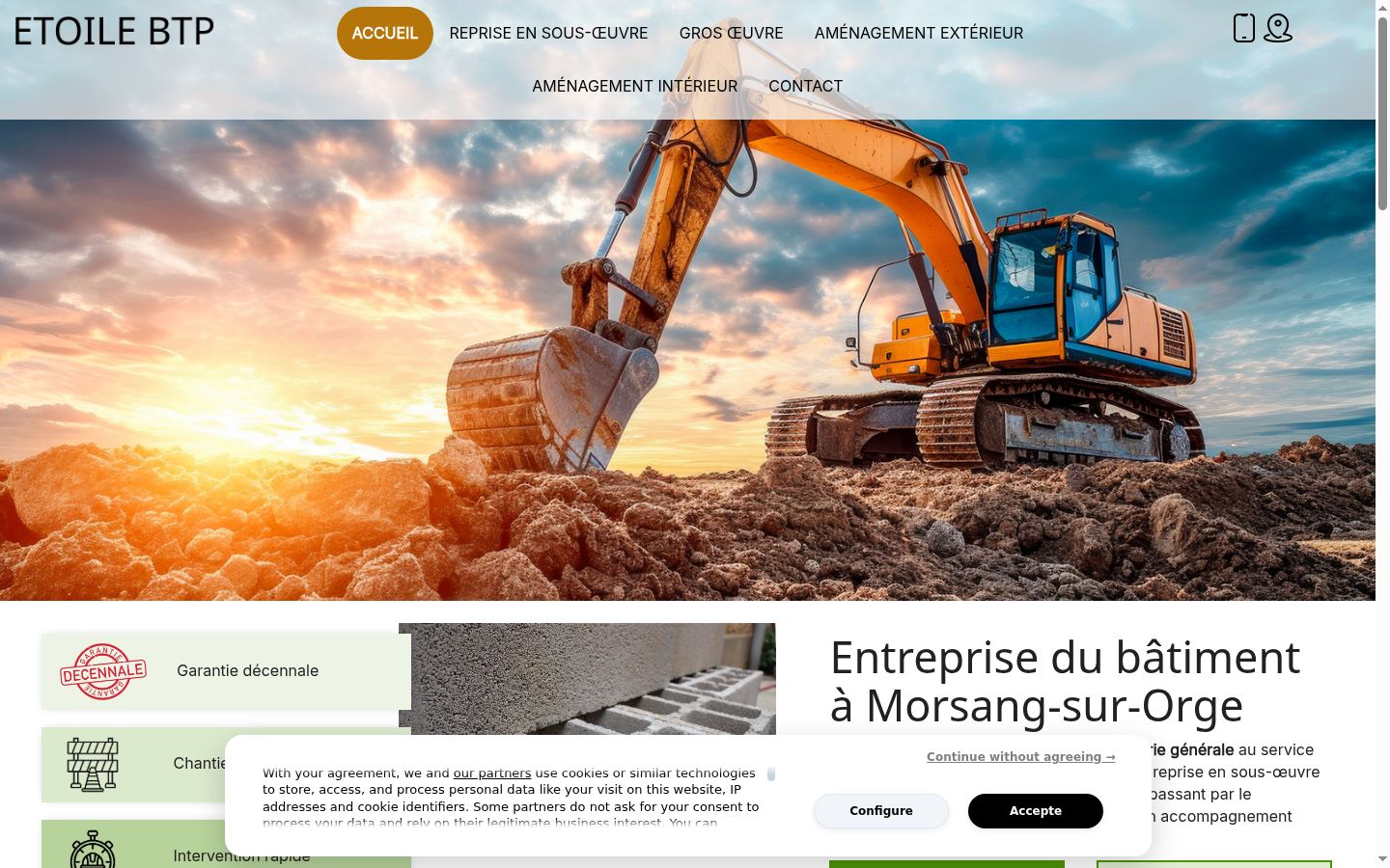 Screenshot van de toestemmingsbanner zoals getoond vóór enige interactie