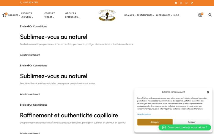 Screenshot of etoiledorcosmetiques.com