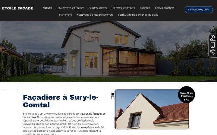 Screenshot of etoilefacade.fr