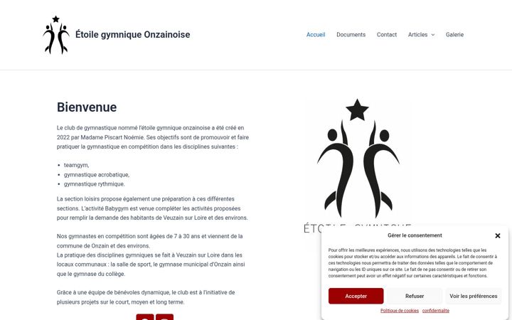 Screenshot stránky etoilegymnique41.fr