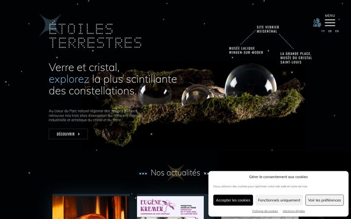 Screenshot stránky etoiles-terrestres.fr