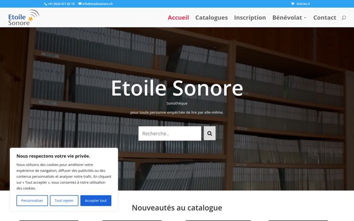 Екранна снимка на etoilesonore.ch