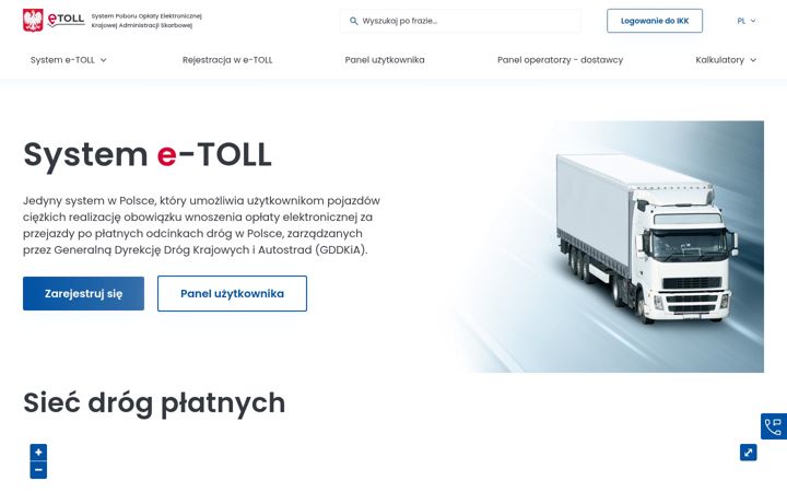 Screenshot of etoll.gov.pl