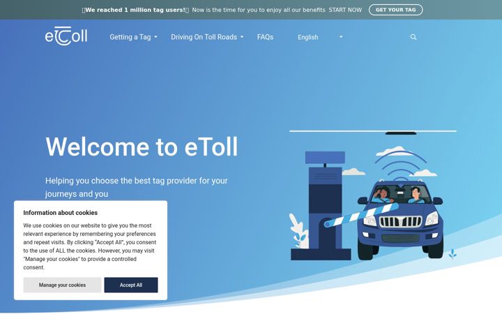Skærmbillede af etoll.ie