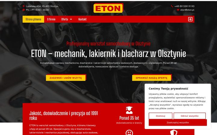 Snímek obrazovky eton.pl