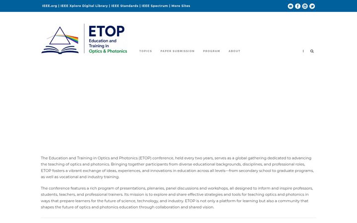 Screenshot of etop-conference.org
