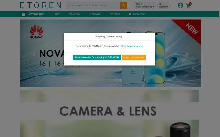 Screenshot of etoren.com