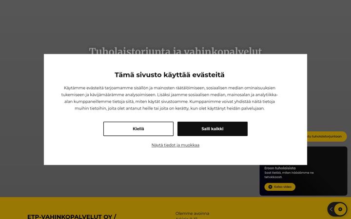 Екранна снимка на etp.fi