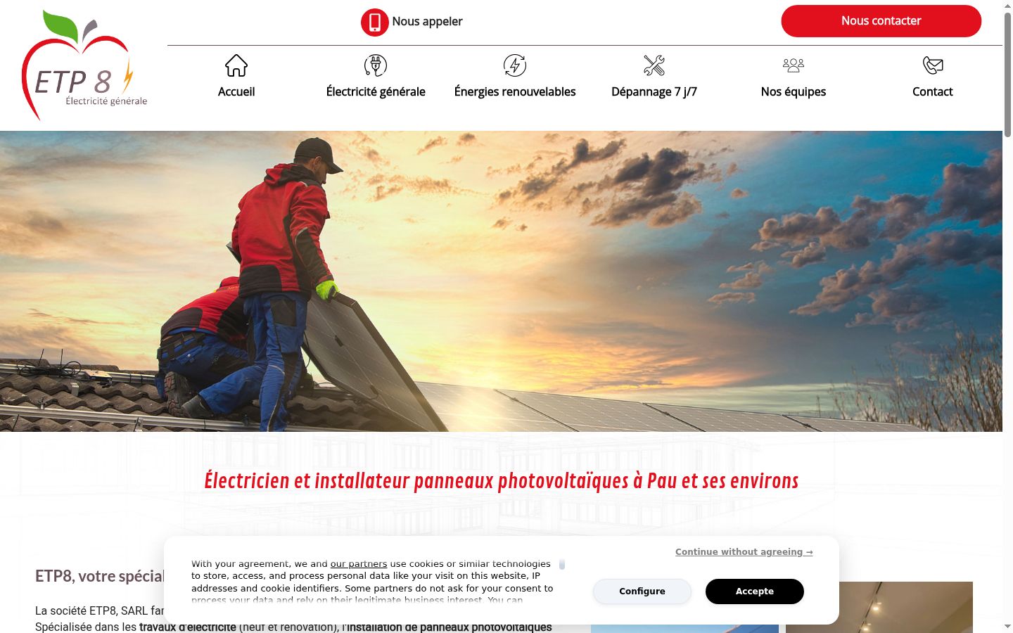 Posnetek zaslona pasice za privolitev, prikazane pred kakršno koli interakcijo