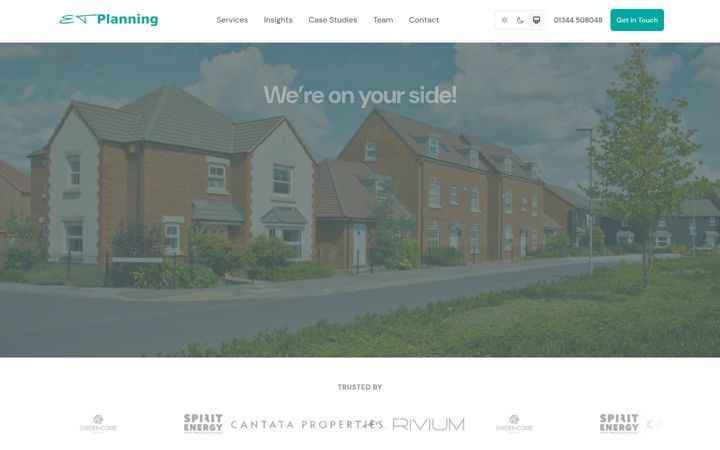 Screenshot of etplanning.co.uk