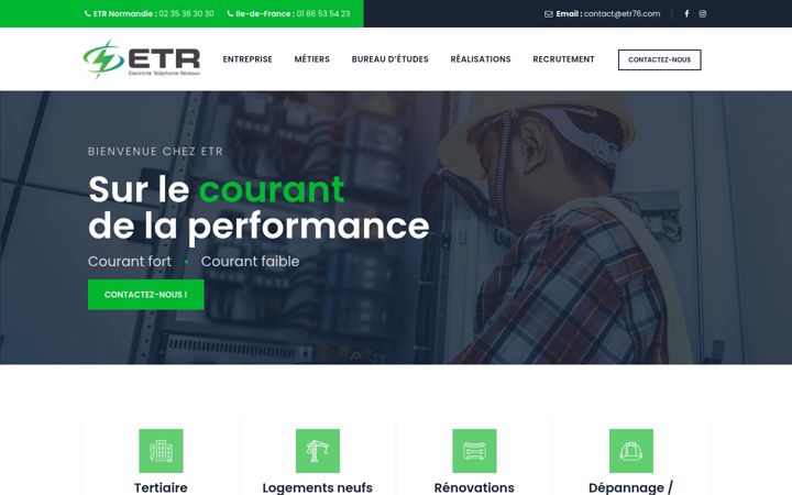 Screenshot of etr-sas.fr