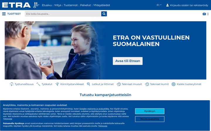 Screenshot van etra.fi