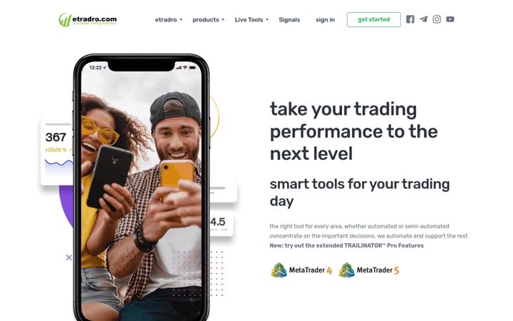 Screenshot of etradro.com