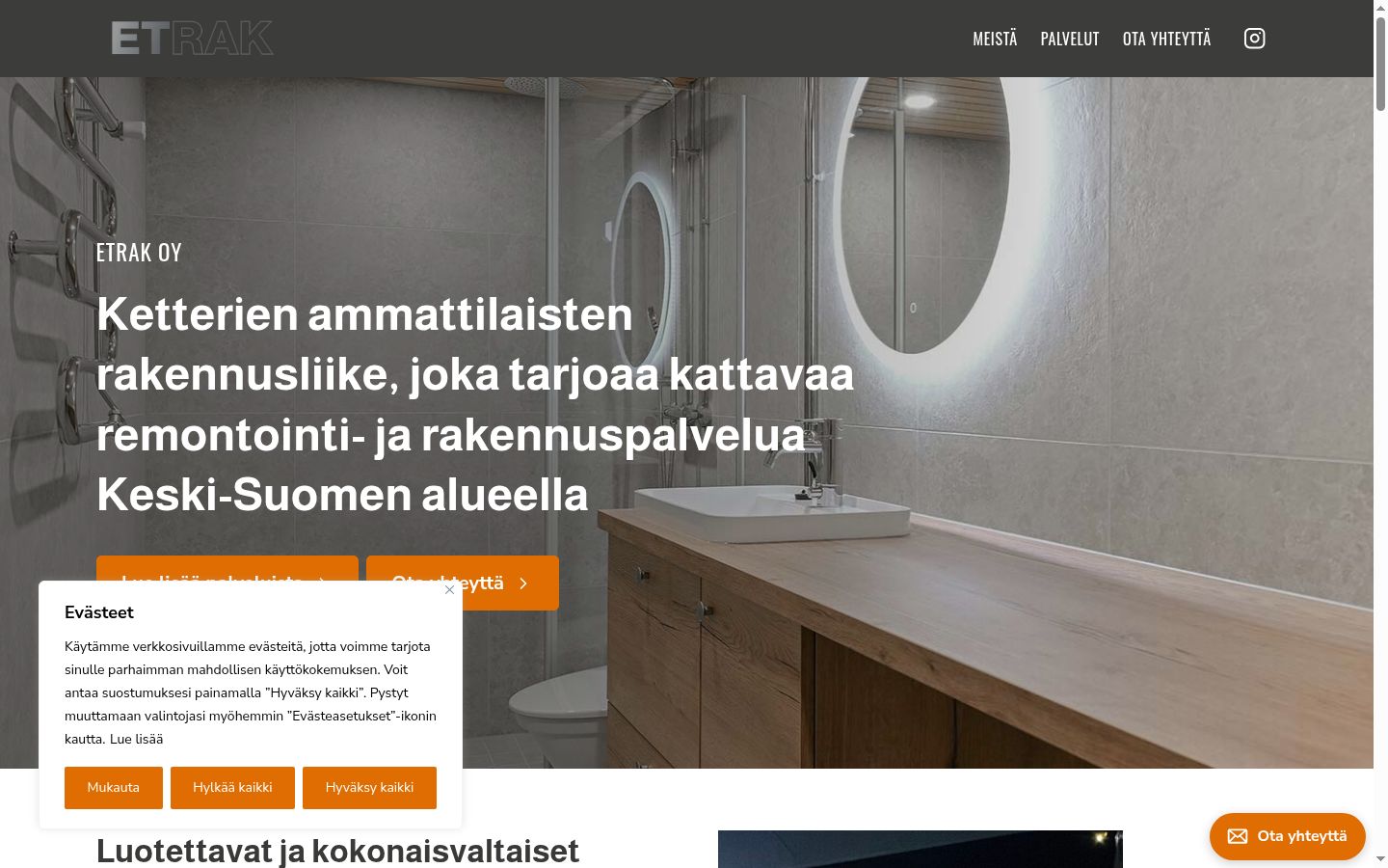 Ekraanipilt nõusolekubännerist, mida näidati enne mis tahes suhtlust