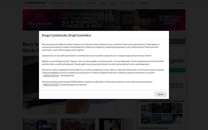 Screenshot of etransport.pl