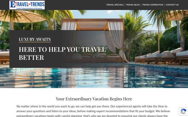 Screenshot of etraveltrends.com