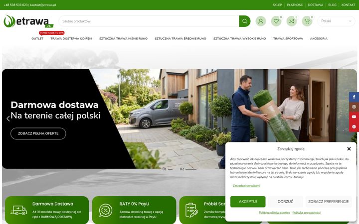 Screenshot of etrawa.pl
