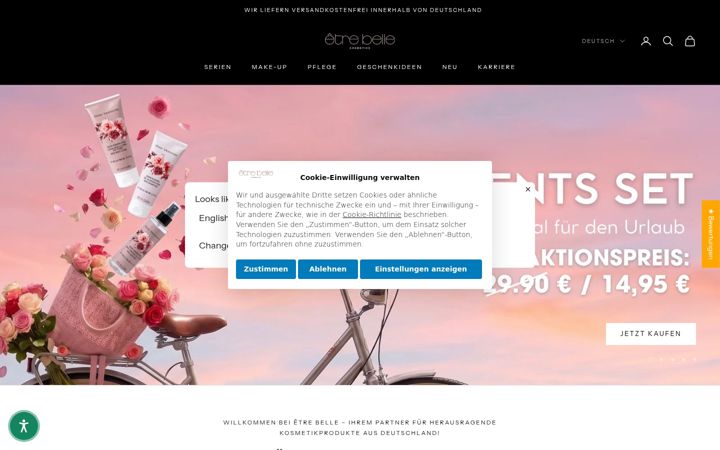 Screenshot of etre-belle.de