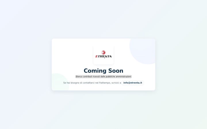 Screenshot of etrenta.it