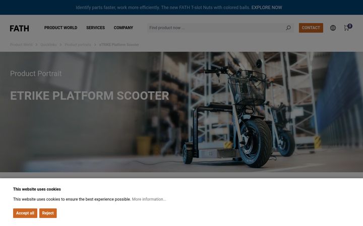 Screenshot of etrike-scooter.com