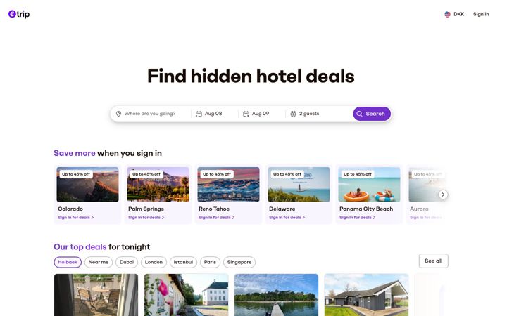 Screenshot of etrip.net