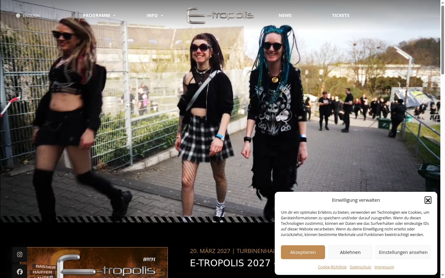 Screenshot del banner di consenso mostrato prima di qualsiasi interazione
