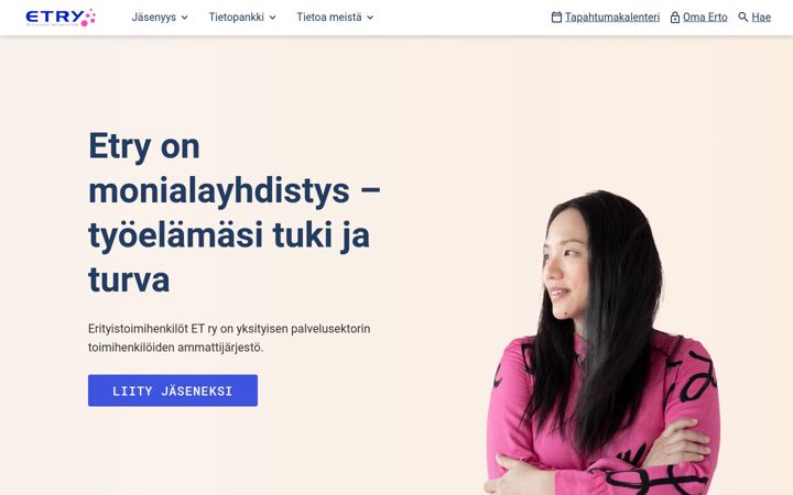 Екранна снимка на etry.fi