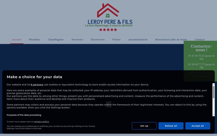 Snímek obrazovky ets-leroy-depannages.fr