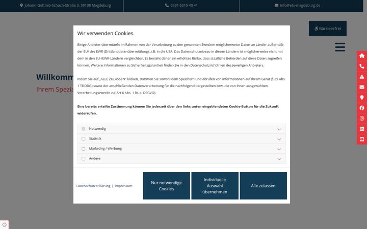 Screenshot di ets-magdeburg.de