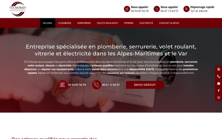 Screenshot of ets-morais.com
