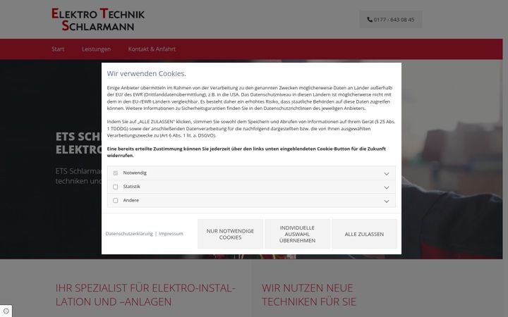 Screenshot of ets-schlarmann.de