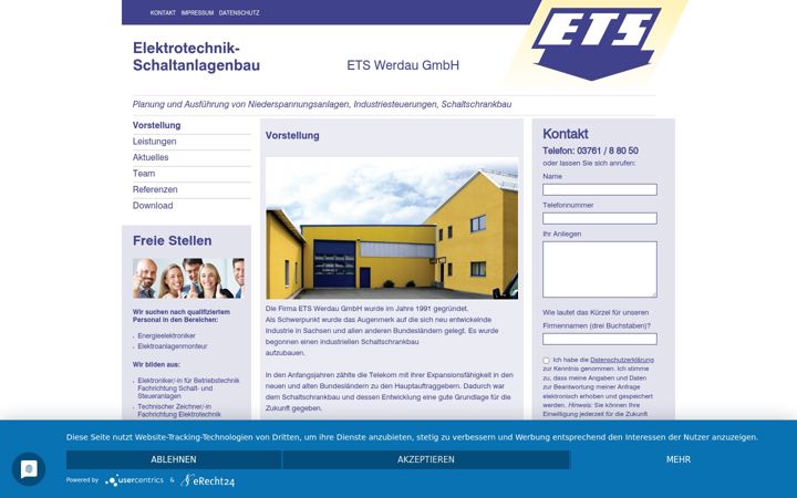 Screenshot of ets-werdau.com