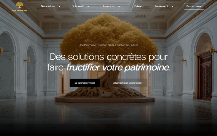Screenshot of etsa-patrimoine.com