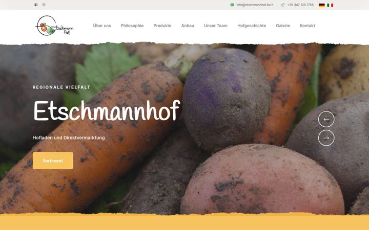 Screenshot of etschmannhof.bz.it