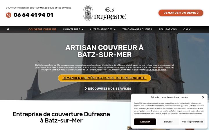 Screenshot of etsdufresne-couverture.fr