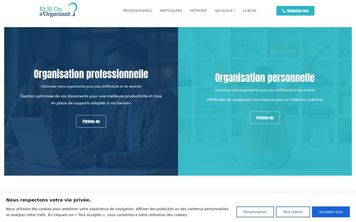 Screenshot of etsionsorganisait.com