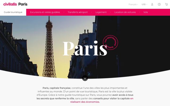 Screenshot of etsionvisitaitparis.com