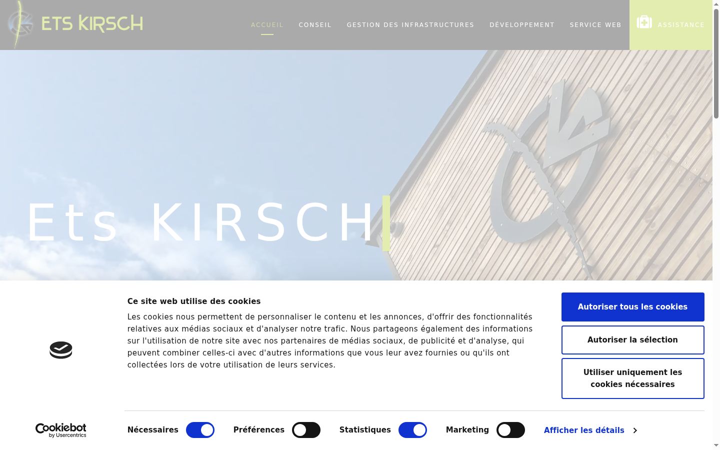 Screenshot des Einwilligungsbanners vor jeglicher Interaktion