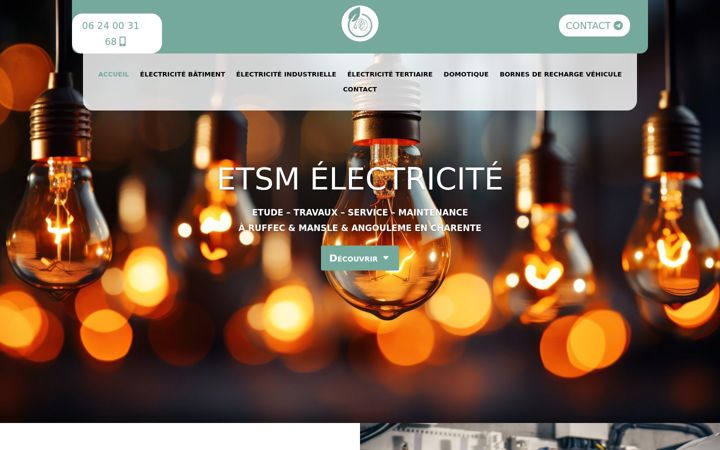Screenshot of etsm-electricite-charente.fr