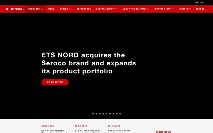 Screenshot of etsnord.com