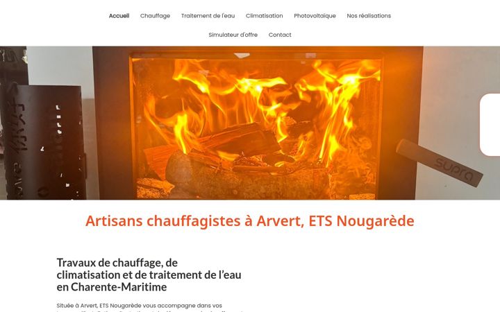 Screenshot of etsnougarede-chauffage-climatisation.fr